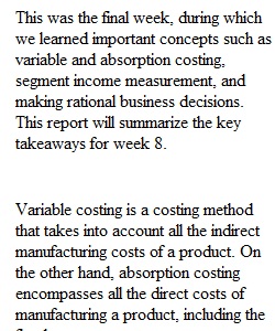 Homework 8 A Summary of Week 8 Concepts